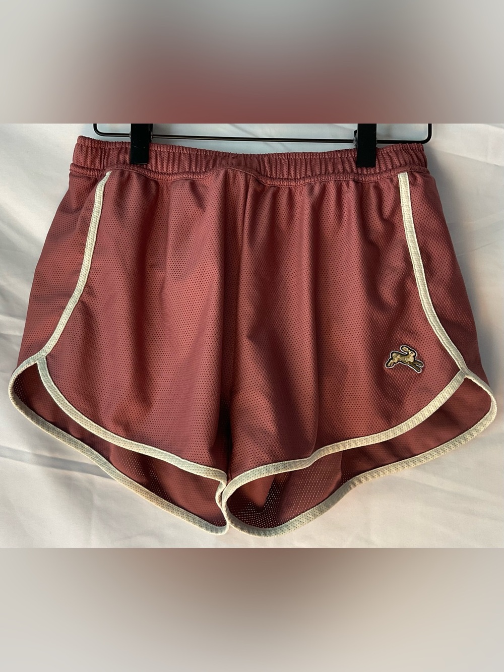 Tracksmith Light burgundy Athletic Mesh Shorts with Cream Trim